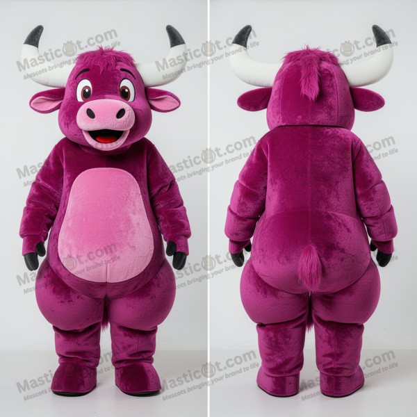 Mascota de yak aterciopelado magenta - Masticot.com