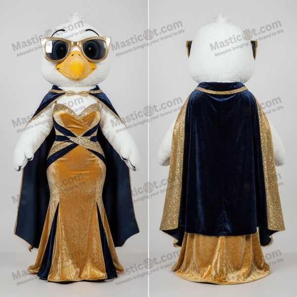 Golden velvety albatross mascot - Masticot.com