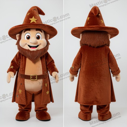 Rust-oransje vidstirret trollmannskostyme - Trollmann - MASTICOT_28733 - Masticot.com