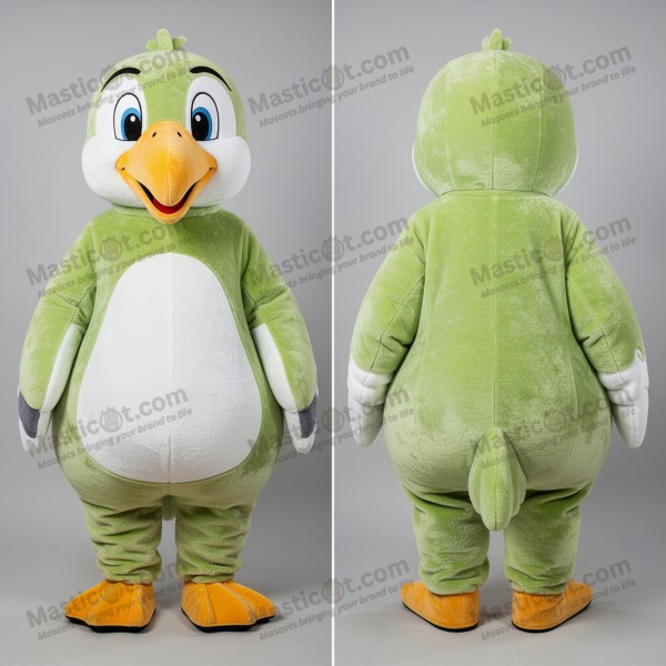 Mascota de albatros de peluche verde lima - Masticot.com