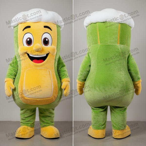 Emerald green cheerful green beer mascot - Masticot.com