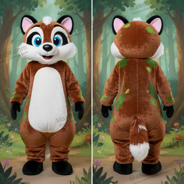 Mascote de Arminho Branco e Fofinho