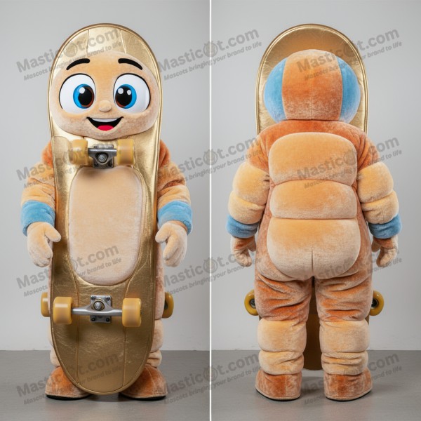 Gold Fleece Hooded Skateboard Mascot - Masticot.com