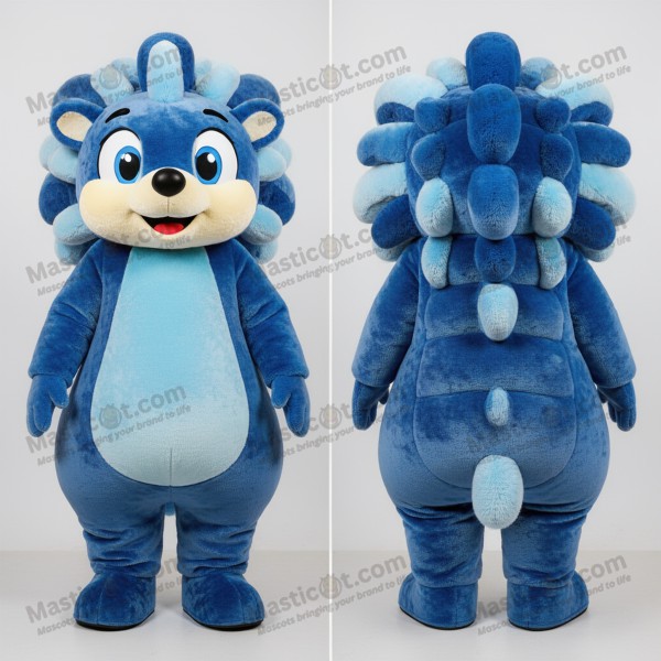 Velvet blue playful porcupine mascot - Masticot.com
