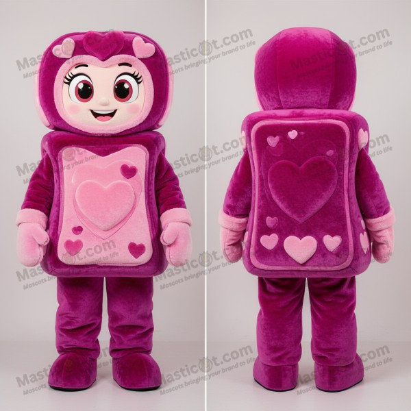 Magenta rounded candy box mascot - Masticot.com