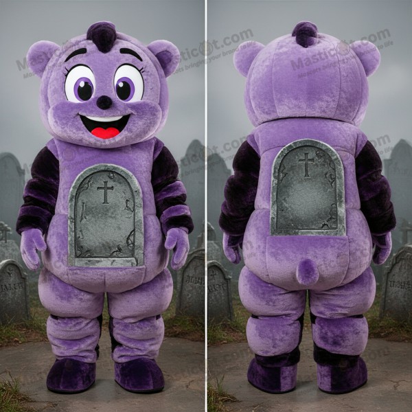 Lavender padded graveyard mascot - Masticot.com