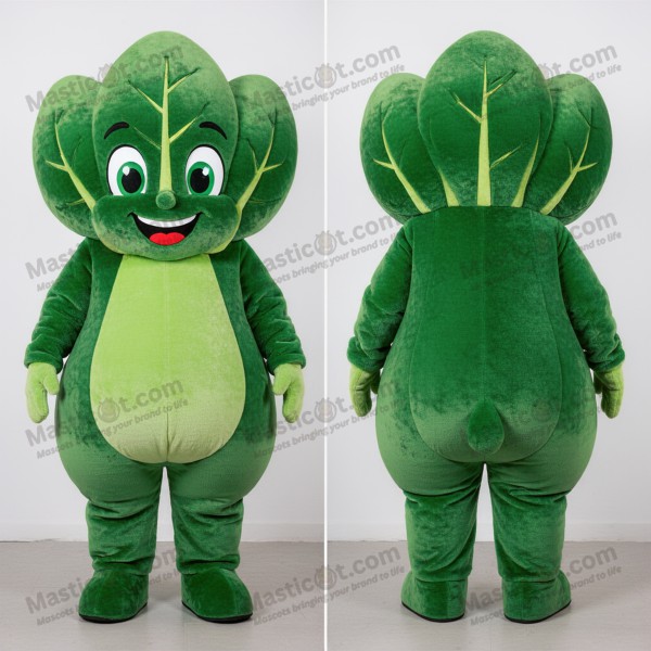 Mørkegrønn rund spinat-maskot - Masticot.com