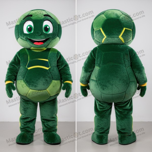 Forest green velvety handball ball mascot - Masticot.com