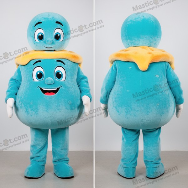Blå Rund Shepards Pie Maskot - Shepherds Pai - MASTICOT_29308 - Masticot.com