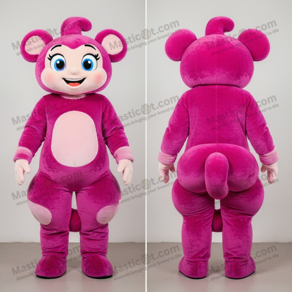 Magenta flexible contortionist mascot - Masticot.com