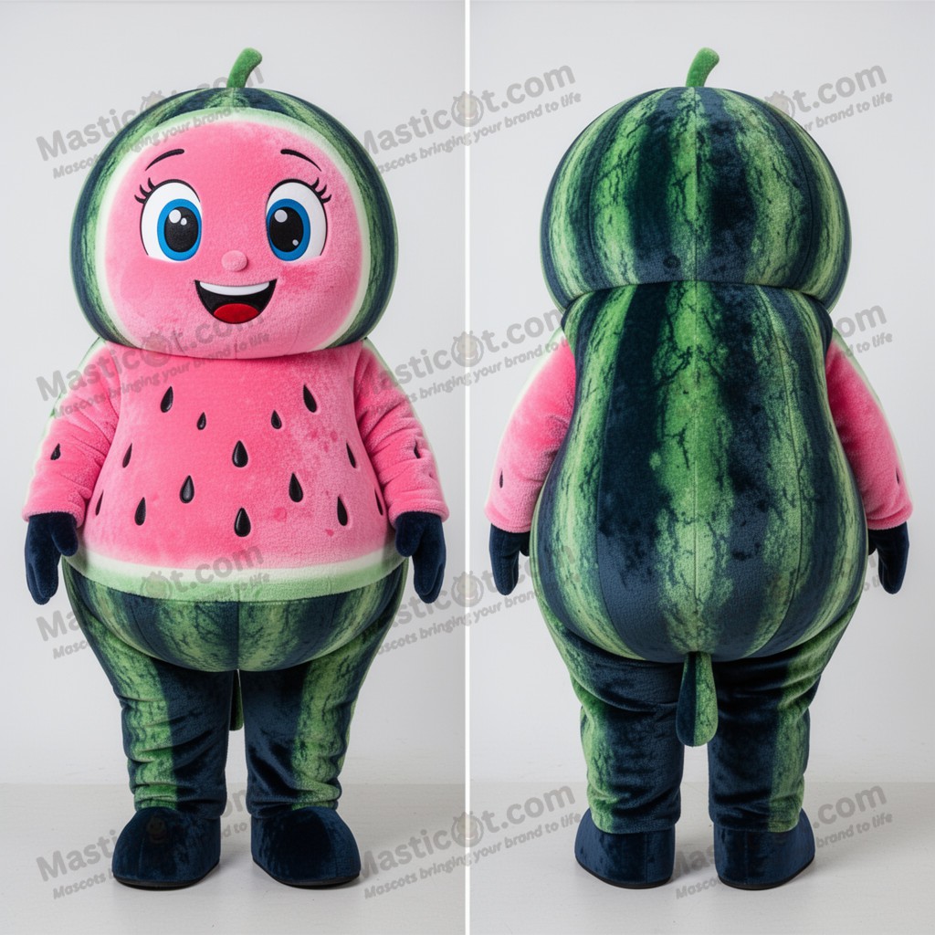 Navy Rounded Watermelon Mascot - Masticot.com