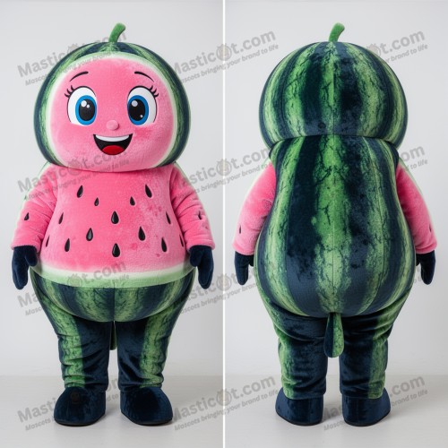 Navy Rounded Watermelon Mascot - Masticot.com
