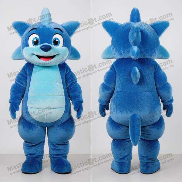 Blue rounded ray mascot - Masticot.com