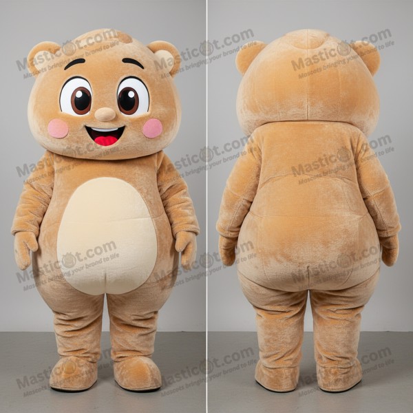 Tan Velvety Padded Windbreaker Candy Mascot - Masticot.com