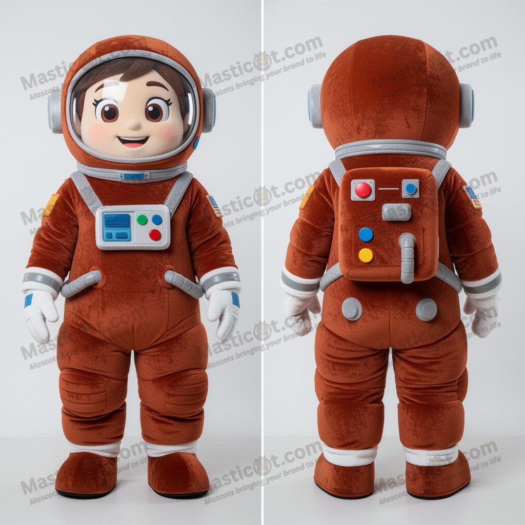 Rust Rounded Astronaut Mascot - Masticot.com