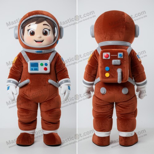Rust Rounded Astronaut Mascot - Masticot.com