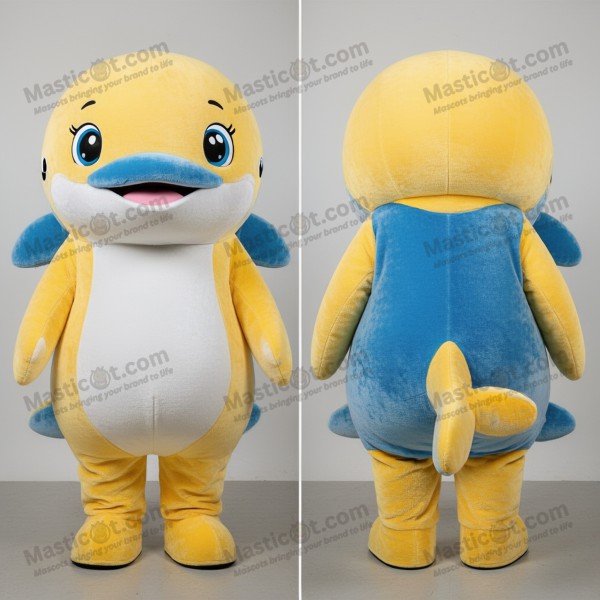 Navy blue broad shouldered blue whale mascot - Masticot.com