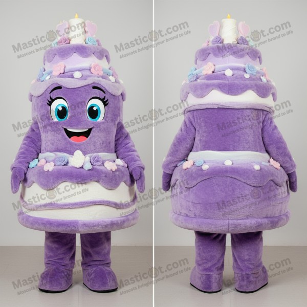 Fløjlsblød lilla lagkagekostume - Masticot.com
