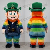 Vibrant rainbow navy leprechaun mascot - Masticot.com