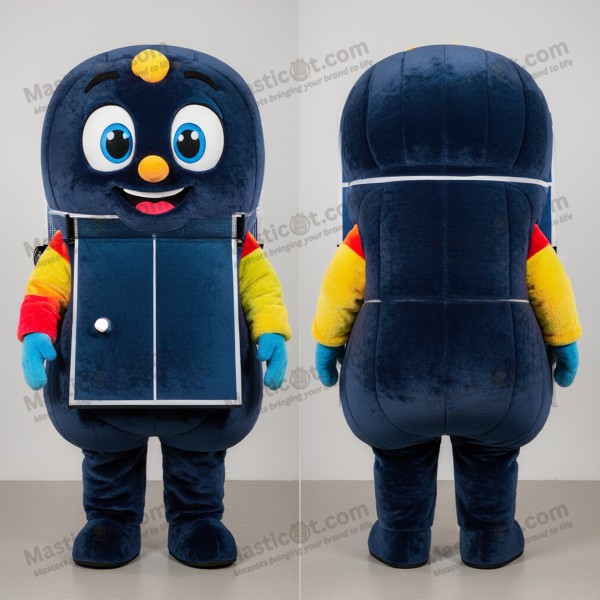 Navy blue padded ping pong table mascot - Masticot.com