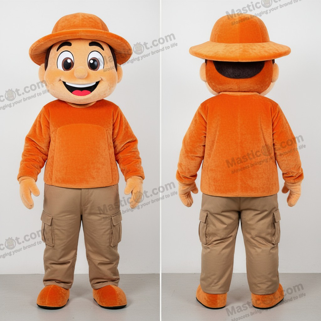 Tangerine orange explosive grenade mascot - Grenade - MASTICOT_29773 - Masticot.com
