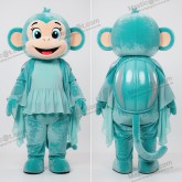 Turquoise velvety monkey mascot - Monkey - MASTICOT_29922 - Masticot.com