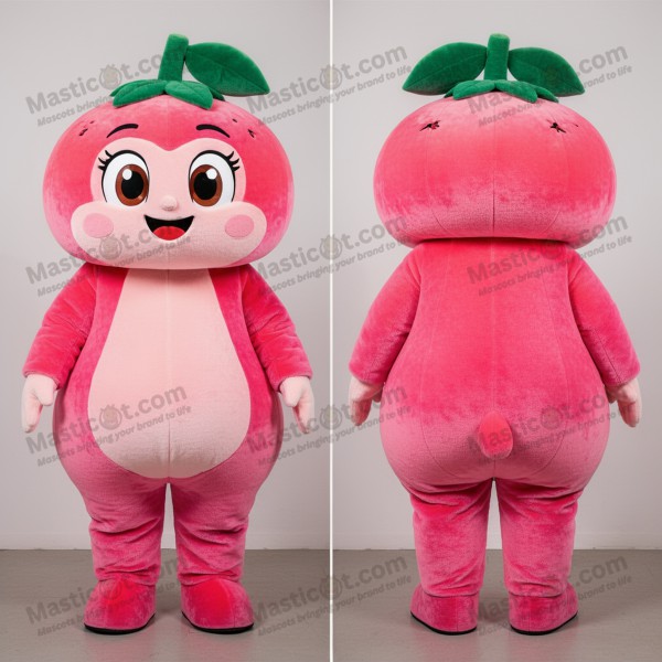 Pastel pink playful mandarin mascot - Masticot.com