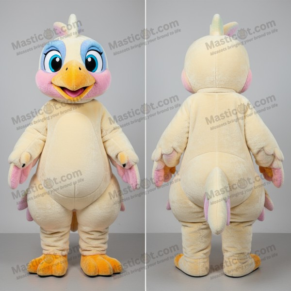 Mascota de peluche cremosa de arqueóptero - Arqueoptérix -