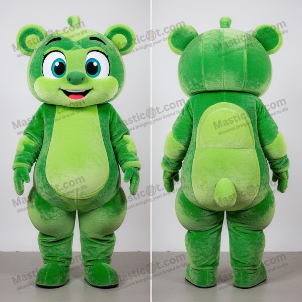 Emerald green broad shouldered gyro mascot - Masticot.com