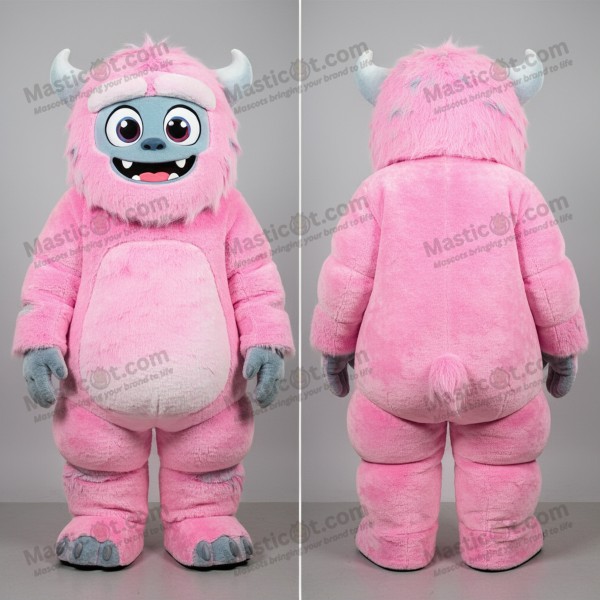 Pink velvety yeti mascot - Masticot.com