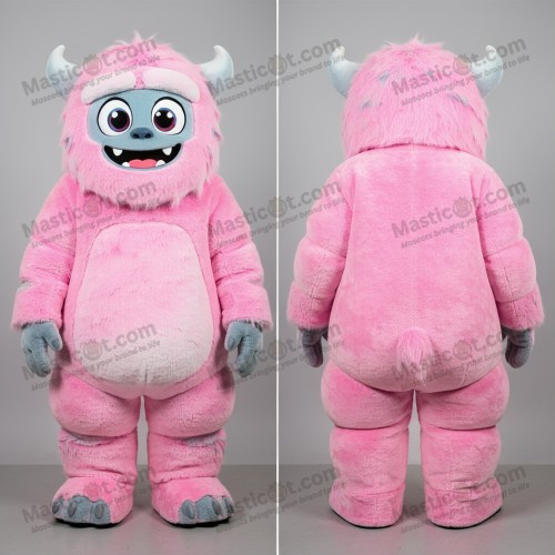 Pink velvety yeti mascot - Masticot.com