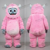 Pink velvety yeti mascot - Masticot.com
