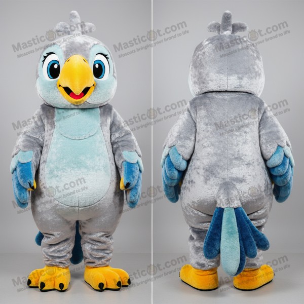 Silver vibrant parrot mascot - Masticot.com