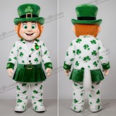 Mascottekostuum smaragdgroene pluche leprechaun met vulling - Kabouter - MASTICOT_30579 - Masticot.com