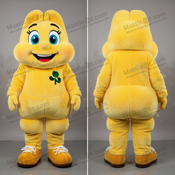 Vibrant yellow padded irish dancing shoes mascot -