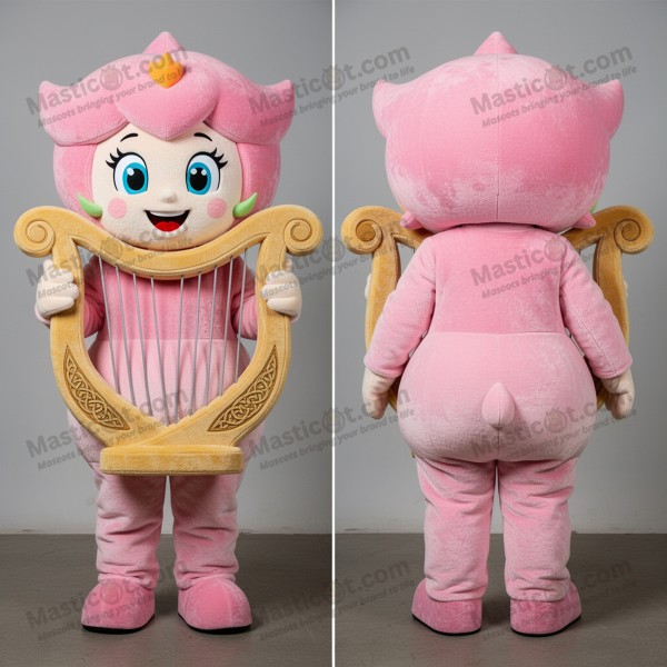 Mascot keltské harfy broskvové barvy - Masticot.com