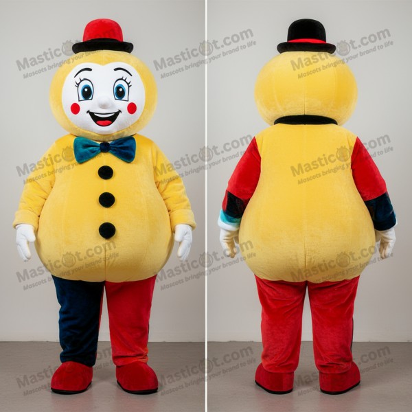 Vibrant yellow expressive mime mascot - Masticot.com