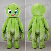 Lime green curly limbed octopus mascot - Octopus - MASTICOT_3068 - Masticot.com