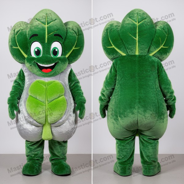 Mørkegrønn rund spinat-maskot - Masticot.com