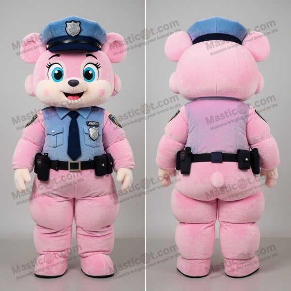 Růžový robotický policejní maskot - Masticot.com