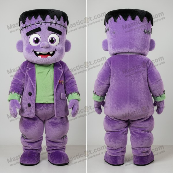 Lavender broad shouldered frankensteins monster mascot -