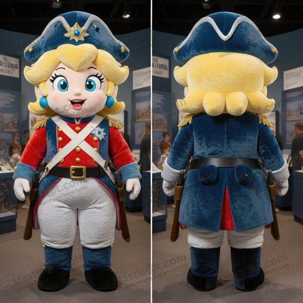 Peach padded civil war soldier mascot - Masticot.com