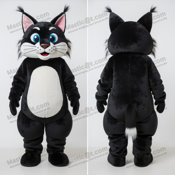 Midnight black sleek lynx mascot - Lynx - Masticot.com