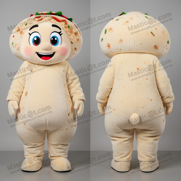 Máslově žlutá plyšová maskota fajitas - Masticot.com