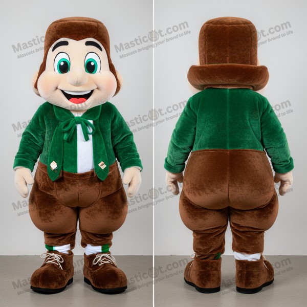 Green fluffy sheep irish dancing shoes mascot - Irish