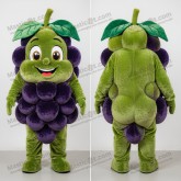 Olive green velvety grape mascot - Masticot.com