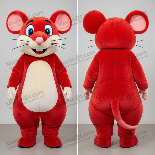Mascotă șobolan din catifea roșie - Masticot.com