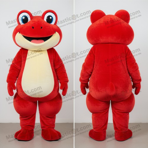 Crimson red playful frog mascot - Masticot.com