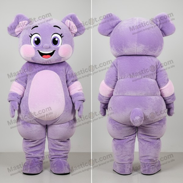 Lavender velvety candy mascot - Masticot.com