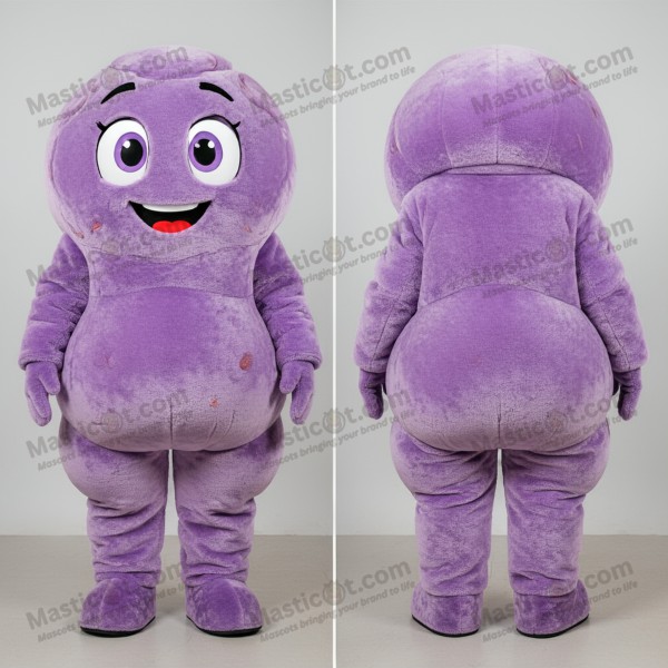 Lavender plush meatballs mascot - Masticot.com